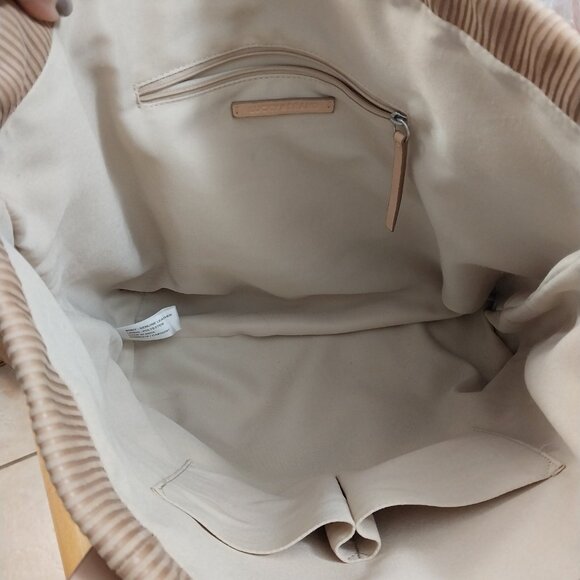 3357 Large Lucky Brand Leather and Corduroy Tote Bag. - Picture 6 of 9